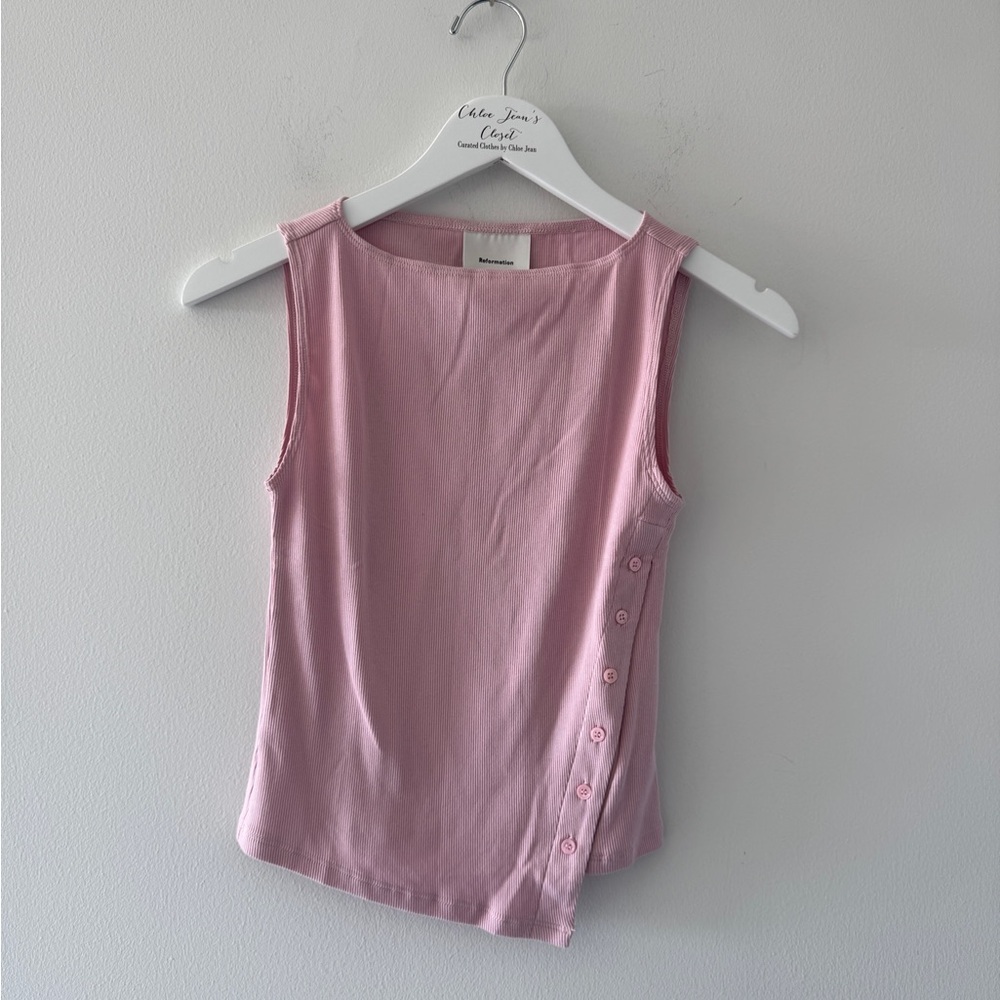 REFORMATION Hudson Knit Pink Tank XS - Picture 2 of 4